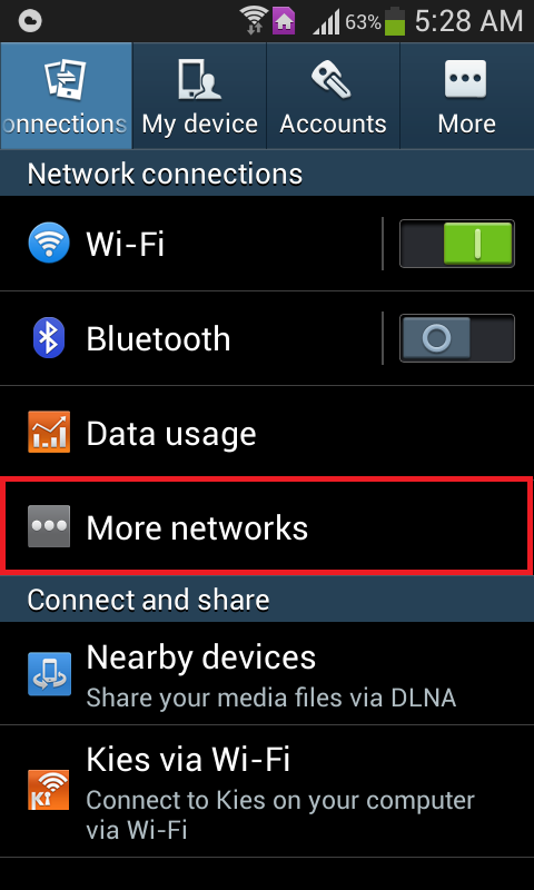 how to connect samsung s3 to wifi manually
