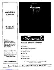 kenmore genius water softener owners manual