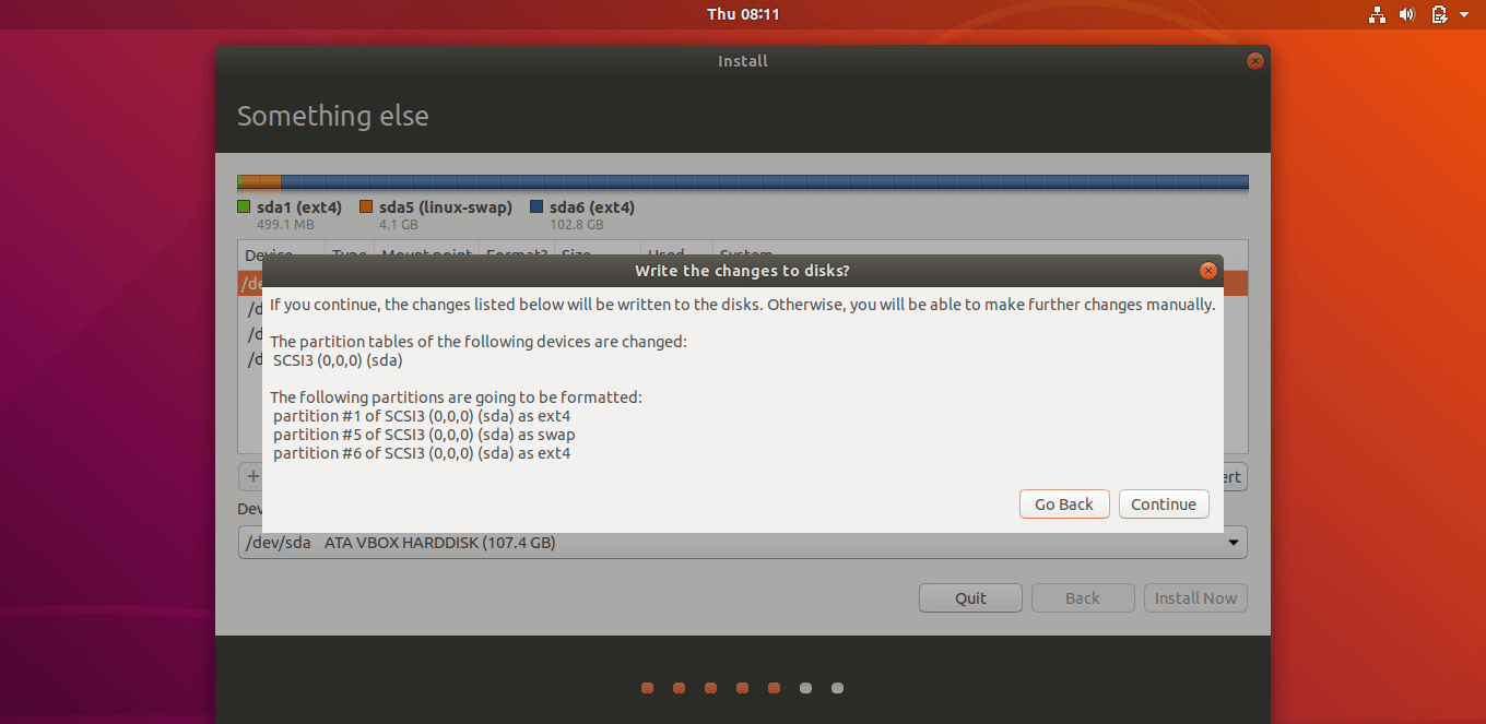 how to install ubuntu 12.04 manual partition